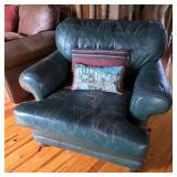 Green Armchair w/ Arkansas Cushion