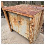 Vintage Rusty Metal Desk