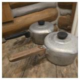 Two Wagner Ware Magnalite 2 Quart Pots