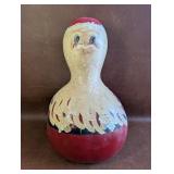 Vintage Hand Painted Gourd Santa