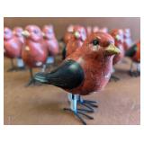 20 Red Fin h Style Bird Figurines
