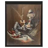 Original Painting on Board Hobo Signed B Dillon