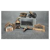 6 Vintage Die-Cast Metal Mini Pencil Sharpeners