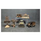 6 Vintage Die-Cast Metal Mini Pencil Sharpeners