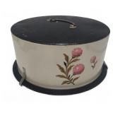 Vtg Decoware Tin Cake Carrier / Keeper