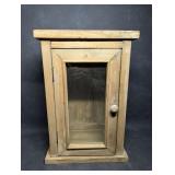 Wood & Glass Display Tabletop Cabinet Box