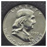 1953 FRANKLIN SILVER HALF DOLLAR
