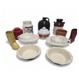 Vtg Crock Jug Soup Bowls Etc