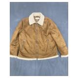 CALVIN KLEIN BROWN BOMBER JACKET SHERPA LINED