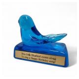 Bluebird of Happiness Glass Figurine