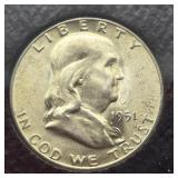 1951 S FRANKLIN SILVER HALF DOLLAR