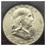 1952 S  FRANKLIN SILVER HALF DOLLAR