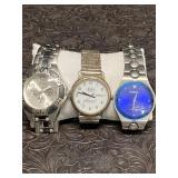 3 MENS WRIST WATCHES FOSSIL ARKITEKT, ACQUE