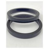 2 VINTAGE NAVY BLUE BAKELITE BANGLE BRACELETS