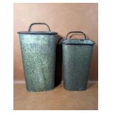 NOS Galvanized Wall Buckets
