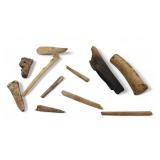 Native American Artifacts Bone & Antler Fragments