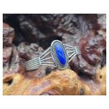 Silver & Lapis Ladies' Bracelet / Cuff