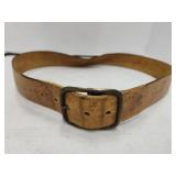 Vtg Leather Belt Western Scenes