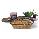 Home Decor Basket Bowl Candle