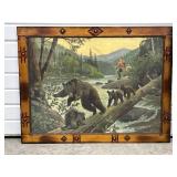 Vintage Print 'Between Two Fires' by Philip R.