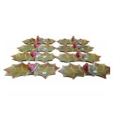 8 Cardinal On Leaf Divided Dishes