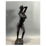Hand Carved African Statue Nude Woman