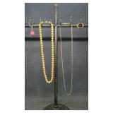 Sterling Silver Woven Triple Strand Necklace,