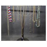 Vintage Costume Jewelry Necklaces (display not