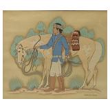 Vintage Harrison BeGay Navajo Silkscreen Print