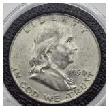 1950 D FRANKLIN SILVER HALF DOLLAR