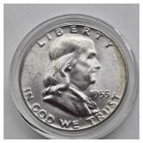 1955 FRANKLIN SILVER HALF DOLLAR