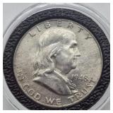 1948 D FRANKLIN SILVER HALF DOLLAR