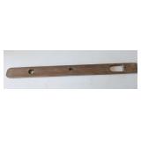 Antique Wood Level, Spirit Bubbles Are Empty