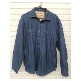 Wrangler Sherpa Lined Denim Shirt Large