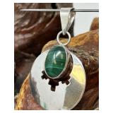 Sterling Silver Navajo Pendant Many Goats 5.59g