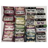 18 PAIR FALSE EYELASHES, SPOOKY LASHES, FRIGHT