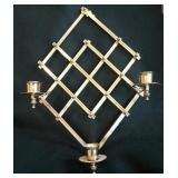 NOS PARTYLITE Brass Accordion Scone P0431