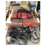 PALLET FULL TOOLS, HARDWARE, DRILL PRESS, TOOL