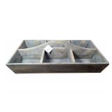Decorative 6 Hole Wood Caddy
