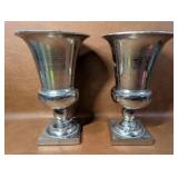 2 Metal Urn Planters