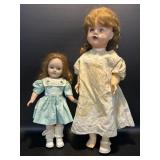 2 Vintage Ideal Compositing Dolls 15 & 22 In.