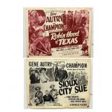 2 Vintage Gene Autry Movie Posters Robin Hood of