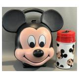 VINTAGE Disney Mickey Mouse Head Lunch Box Kit