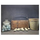 Rustic Farmhouse Decor, Planter, Distressed Wood