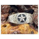 Lopez Bros Sterling Silver Cuff Bracelet w/ Star