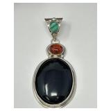 Navajo Artist Roie Jaque Signed Pendant 925