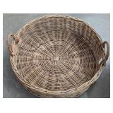 Large 28' Rattan Cane Round Serving Tray Woven