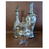 Vessels with Mercury Glass Finish
