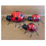 Decorative Metal Ladybugs, Able To Mount To Wall