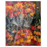 18 Pc Faux Flowers , Rose & Daisy Bouquets